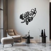 Mabel & Dipper Pines Metal Wall Art – Gravity Falls-Inspired Silhouette for Fans- KAF661