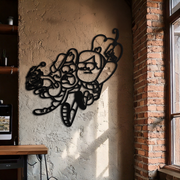 Mabel & Dipper Pines Metal Wall Art – Gravity Falls-Inspired Silhouette for Fans- KAF661