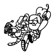 Mabel & Dipper Pines Metal Wall Art – Gravity Falls-Inspired Silhouette for Fans- KAF661