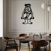 Fred Flintstone Metal Wall Art – Iconic Cartoon Character Silhouette for Fans- KAF662