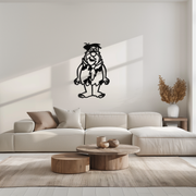 Fred Flintstone Metal Wall Art – Iconic Cartoon Character Silhouette for Fans- KAF662