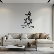 Daffy Duck Metal Wall Art – Classic Cartoon Character Silhouette for Fans- KAF663
