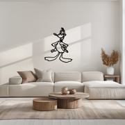 Daffy Duck Metal Wall Art – Classic Cartoon Character Silhouette for Fans- KAF663