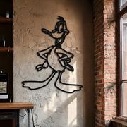 Daffy Duck Metal Wall Art – Classic Cartoon Character Silhouette for Fans- KAF663