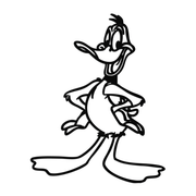 Daffy Duck Metal Wall Art – Classic Cartoon Character Silhouette for Fans- KAF663