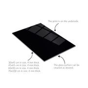 Dark Brutalist Architecture Glass Wall Art – Monolithic Structure UV Print-KAFCD025