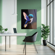Colorful Hummingbird Glass Wall Art – Vibrant Nature-Inspired UV Print-KAFCD002