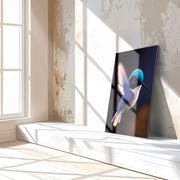 Colorful Hummingbird Glass Wall Art – Vibrant Nature-Inspired UV Print-KAFCD002