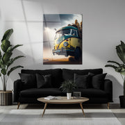 Retro Camper Van Glass Wall Art – Vintage Travel Vibes in UV Printed Style-KAFCD003