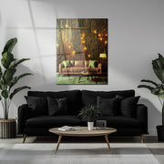 Circuit Board Living Room Glass Wall Art – Futuristic Tech-Inspired Home Scene-KAFCD010