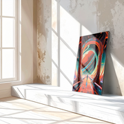 Astronaut Gateway to Saturn Glass Wall Art – Futuristic Sci-Fi UV Print Design-KAFCD023