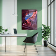 Antelope Canyon View Glass Wall Art – Vivid Desert Rock Formation UV Print-KAFCD033