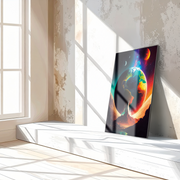 Surreal Planet Earth Glass Wall Art – Fantasy Sci-Fi Landscape UV Print-KAFCD039