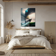 Stormy Seas Tall Ship Glass Wall Art – Dramatic Ocean Adventure UV Print-KAFCD052