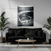 Black and White Palace Cityscape Glass Wall Art – Architectural UV Print Design-KAFCD054