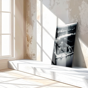 Black and White Palace Cityscape Glass Wall Art – Architectural UV Print Design-KAFCD054