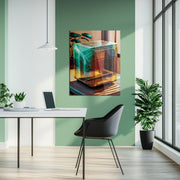 Futuristic Transparent PC Glass Wall Art – UV Print Tech-Inspired Design-KAFCD059