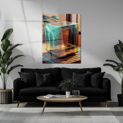 Futuristic Transparent PC Glass Wall Art – UV Print Tech-Inspired Design-KAFCD059