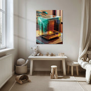 Futuristic Transparent PC Glass Wall Art – UV Print Tech-Inspired Design-KAFCD059