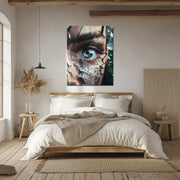 Shattered Glass Eye Art on Tempered Glass – UV Print Surreal Portrait Panel-KAFCD060