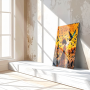 Radiant Woman in Flight UV Glass Wall Art – Birds and Freedom Abstract Portrait-KAFCD066