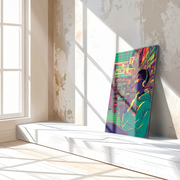 Neon Urban Vibes UV Glass Wall Art – Cyber Pop Style in 7-Eleven Aesthetic-KAFCD076