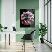 Elegant Betta Fish Flow – Colorful UV Glass Wall Art with Fluid Fin Design-KAFCD080