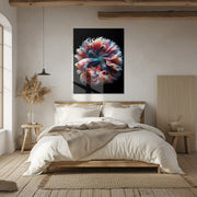 Elegant Betta Fish Flow – Colorful UV Glass Wall Art with Fluid Fin Design-KAFCD080