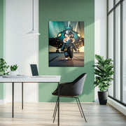 Jet Pilot Hamster UV Glass Wall Art – Funny Aviation-Inspired Glass Print-KAFCD089