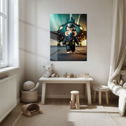 Jet Pilot Hamster UV Glass Wall Art – Funny Aviation-Inspired Glass Print-KAFCD089