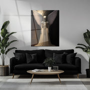 Dark Angel Skeleton – Gothic Winged Figure UV Glass Wall Art - KAFCD100