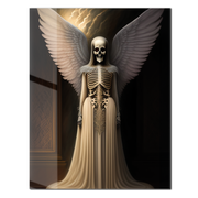 Dark Angel Skeleton – Gothic Winged Figure UV Glass Wall Art - KAFCD100