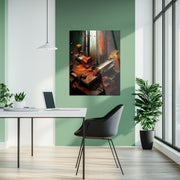 Rustic Industrial Architecture Abstract – UV Printed Glass Wall Art - KAFCD102