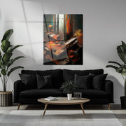Rustic Industrial Architecture Abstract – UV Printed Glass Wall Art - KAFCD102