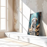 Adventure Puppy Portrait – Cute Explorer Dog UV Glass Wall Art for Pet Lovers - KAFCD110