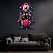 UV Printed Skull Neon Sign, Neon Wall Art, Neon Light Sign, UV Print Neon Sign