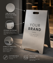 A Frame Sign, Double Sided Sign, A Board Pavement Sign, Sign For Cafes, Exchange Offices, Barbershop, Sidewalk Sign, Custom Store Sign (Kopya) (Kopya)