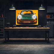 Retro Car Neon Wall Art - UV Printed Plexiglass LED Sign for Garage, Man Cave, Office & Game Room - Adjustable Dimmer Light