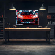 Supercar Neon Wall Art - UV Printed LED Plexiglass Sign for Garage, Man Cave & Racing Fans - Adjustable Light and Free Shipping