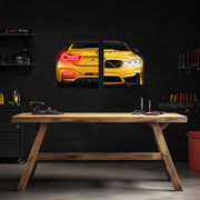 Custom Acrylic Poster with Neon Lights | Custom LED Backlit Wall Art | High-Quality Automotive Poster for Car Enthusiasts, Gifting