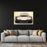 Retro Futuristic Car Neon Wall Art - UV Printed LED Plexiglass Sign for Garage, Man Cave & Showroom - Adjustable Light and Free Shipping