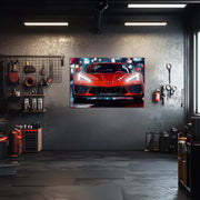 Supercar Neon Wall Art - UV Printed LED Plexiglass Sign for Garage, Man Cave & Racing Fans - Adjustable Light and Free Shipping