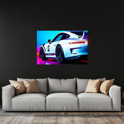 Sports Car Neon Wall Art – Large LED Garage Decor – Racing Car Gift for Men – Car Enthusiast Poster – Free Shipping & 14-Day Returns