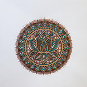 Lotus Mandala Wall Art – 3D Layered MDF Wood Decor | 5 Layers Handcrafted Spiritual Wall Hanging | 50cm 75cm 100cm | Free Express