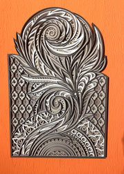 3D Layered Wall Art – 7 Layer Hand Painted MDF Vertical Decor | Tall Wood Mandala Panel | 60cm 80cm 100cm | Free Express Shipping