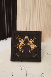 Meditation Mandala Wood Art – 5 Layer Laser Cut Wall Decor – Handmade Spiritual Zen Frame – Free Express Shipping