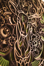 Multilayer wooden wall art,Sacred Forest Deer Wall Art – 7 Layer Laser Cut Mandala – Woodland Spirit Decor – Premium Handmade Gift