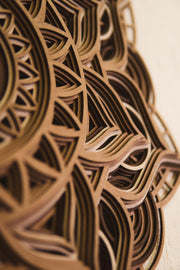 Multi-layer wooden wall art,Yin Yang Mandala Wall Art– 6 Layer Wooden Wall Decor in 3 Sizes – Spiritual Zen Room Decor–Free Express Shipping