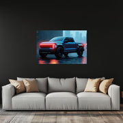 Pickup Truck Neon Wall Art – UV Printed LED Plexiglass Sign for Garage or Workshop Decor | Car Enthusiast Gift | Free Shipping