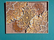 Mandala Wood Wall Art,Handmade 8 Layer  – Boho Wall Decor – Ethnic Wooden Artwork – Ready to Hang – 3 Sizes – Free Shipping